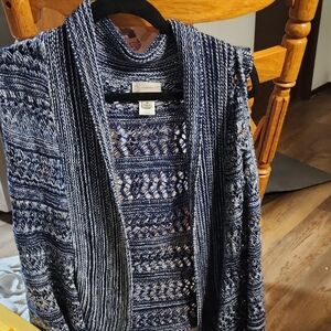 CB Established 1962 Knit Cardigan in Blue and White